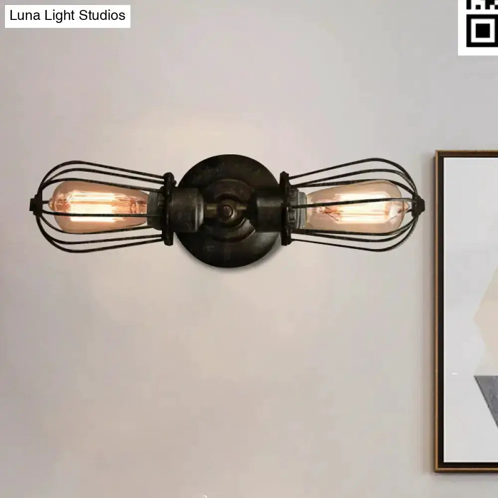 Antique Style Black and Bronze Sconce Light