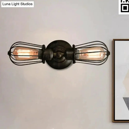 Antique Style Black and Bronze Sconce Light