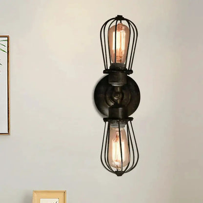 Antique Style Black and Bronze Sconce Light