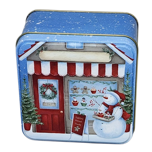 Festive Snowman Treat Tin - 4 Inch
