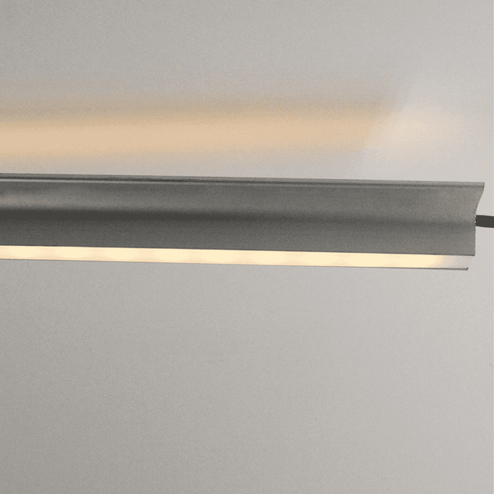 AP16F Aluminum 8 ft Oval Wardrobe Hanging Rail 10 Pack LED lighted Closet Rod Fixture