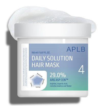 Hair mask APLB Daily Solution 150ml by Seoulia in a white tub with blue gradient label on Tampa Home & Garden Store