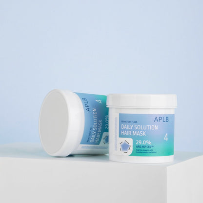 Hair mask APLB Daily Solution 150ml Seoulia, white jar with blue gradient label, 2 jars on Tampa Home & Garden Store
