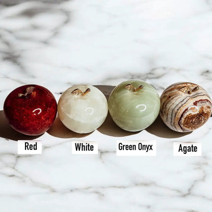 Marble Apple Paperweight for an Elegant Desk Glow