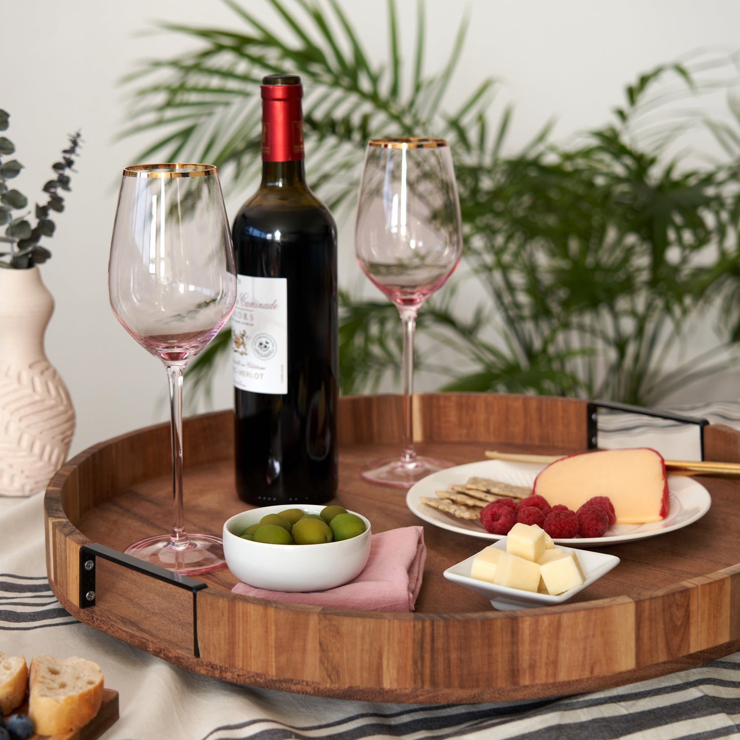 Acacia Wood Lazy Susan For Kitchen And Dining