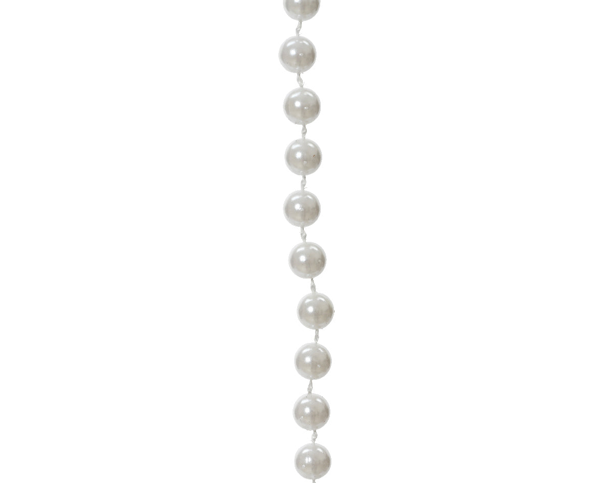 Guirlande de perles blanc hivernal - 9,75 mètres de long