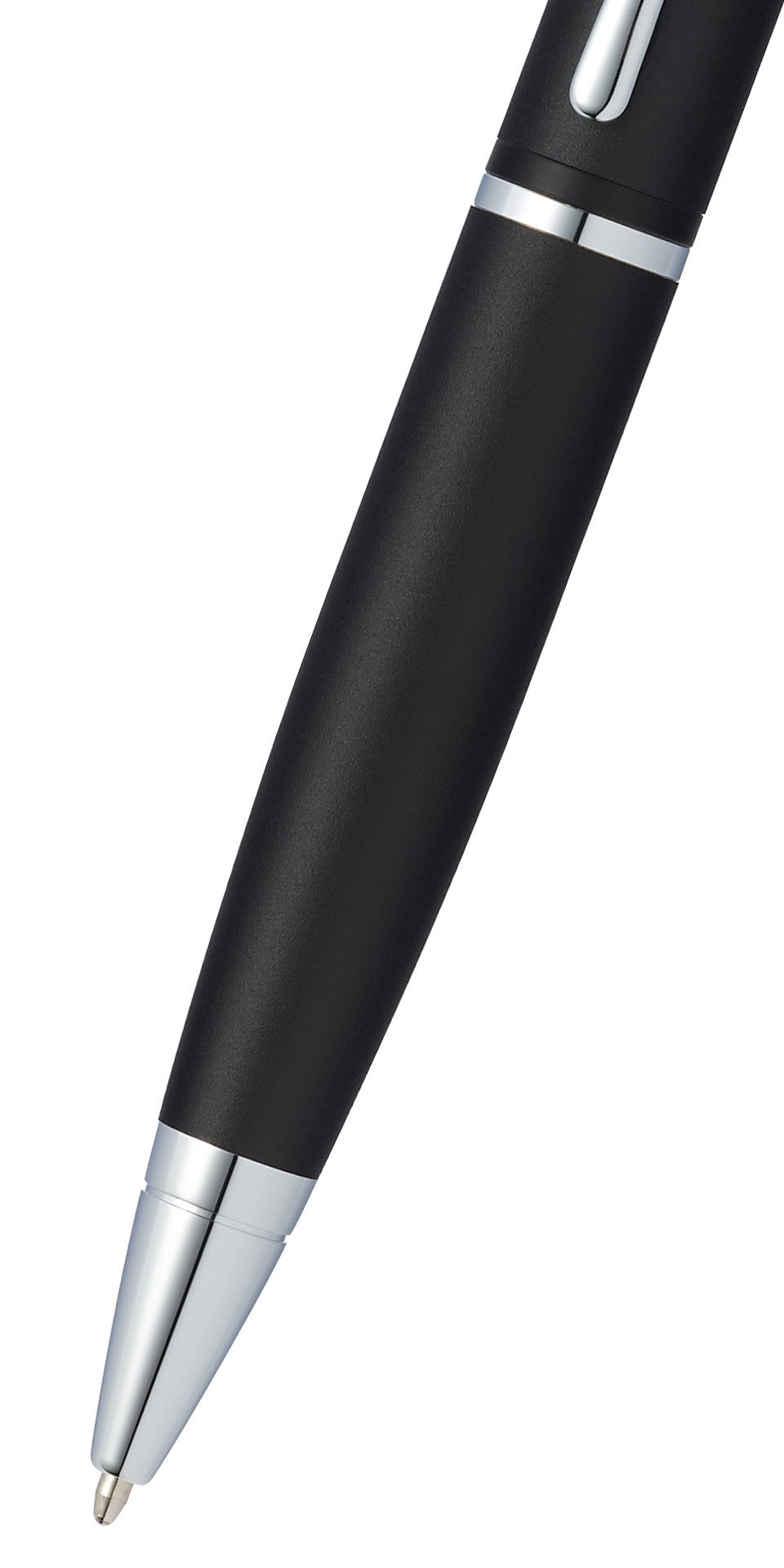 Calais matte black ballpoint pen by A.T. Cross with chrome accents on Tampa Home & Garden Store