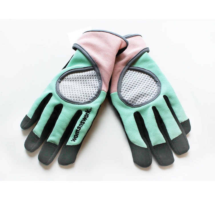 High Performance Gloves with Vent-Max by Womanswork, aqua teal gloves with gray palms on Tampa Home & Garden Store
