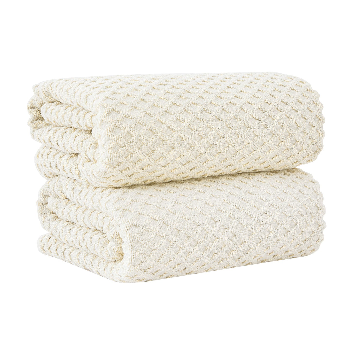Cotton Diamond Waffle Weave Bath Towel Set