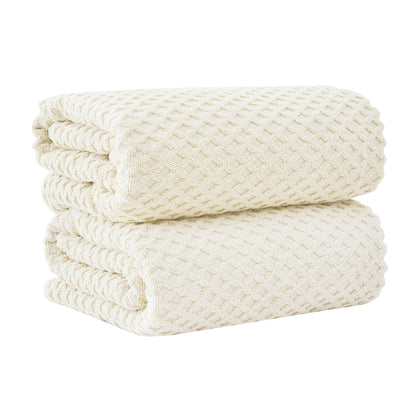 Cotton Diamond Waffle Weave Bath Towel Set