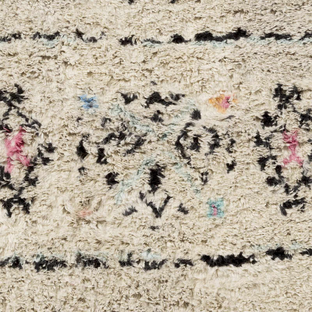 Arcanum hand knotted wool area rug cream with black abstract pattern Boutique Rugs on Tampa Home & Garden Store
