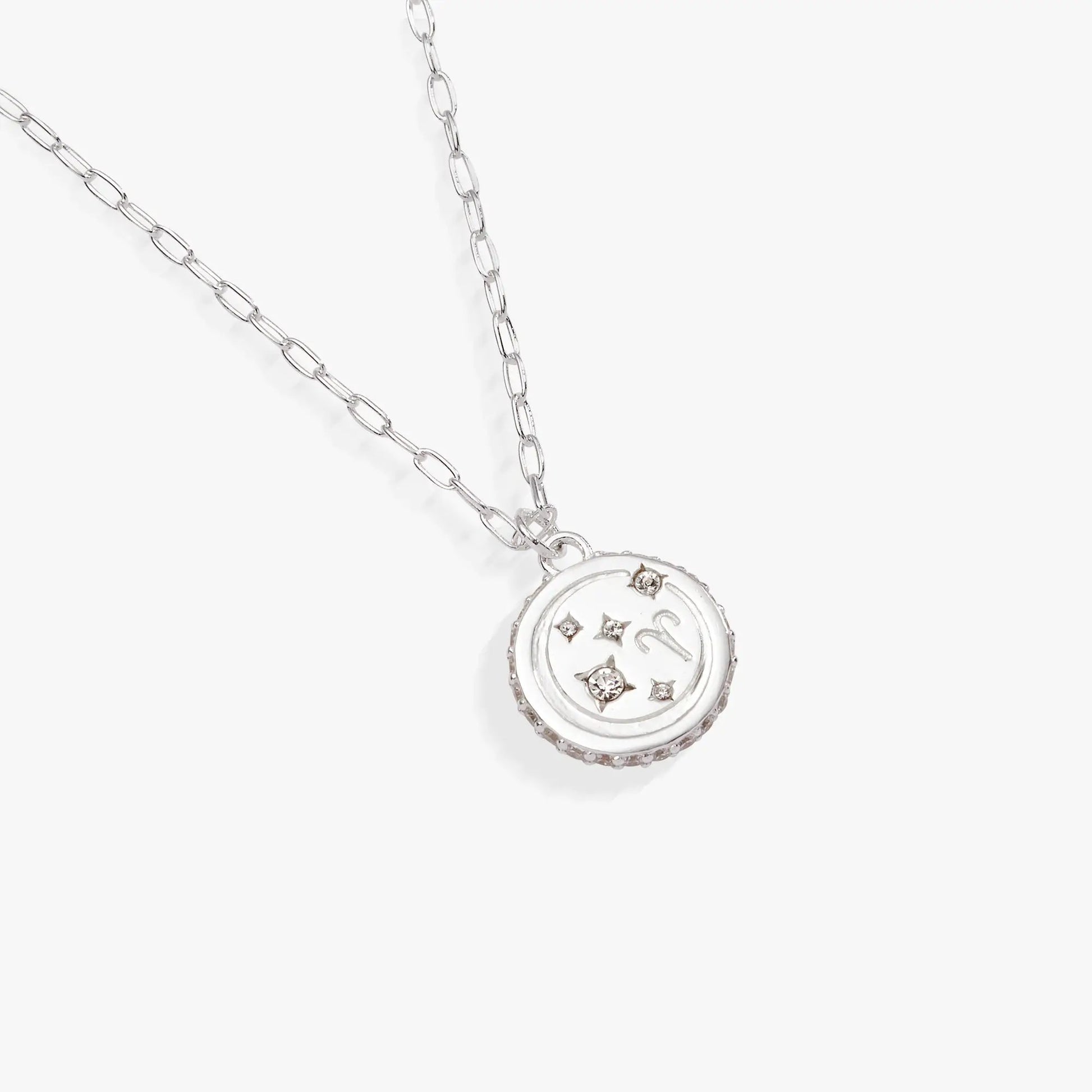 Aries Zodiac Precious Necklace by Alex and Ani with silver chain and round pendant crystals on Tampa Home & Garden Store