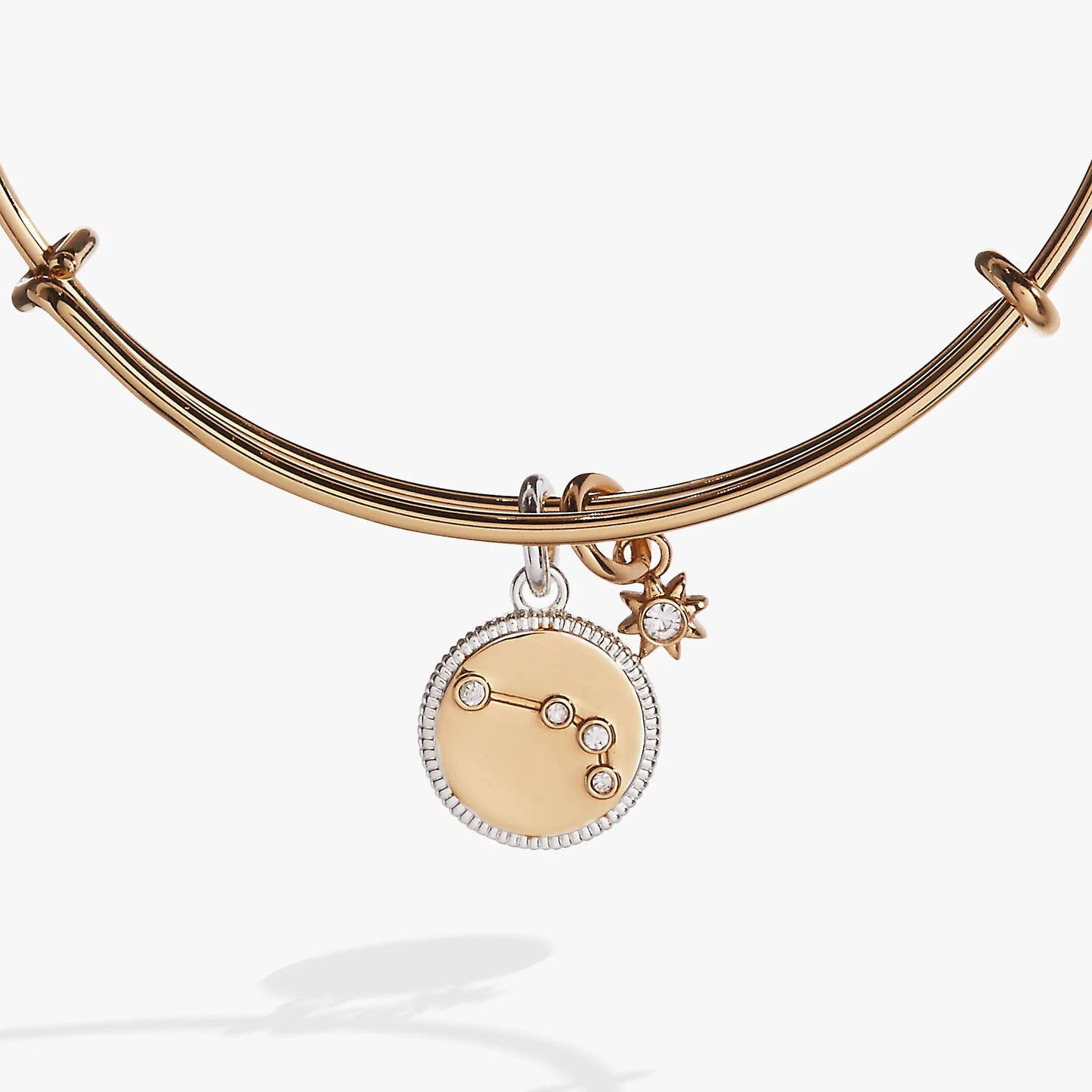 Alex and Ani Aries Zodiac Charm Bangle in rose gold tone with crystal pendant on Tampa Home & Garden Store