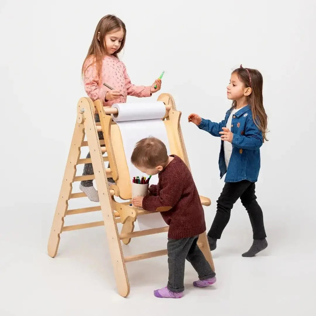 Art Addition to the Triangle Ladder wooden ladder accessory by Goodevas with paper roll on Tampa Home & Garden Store