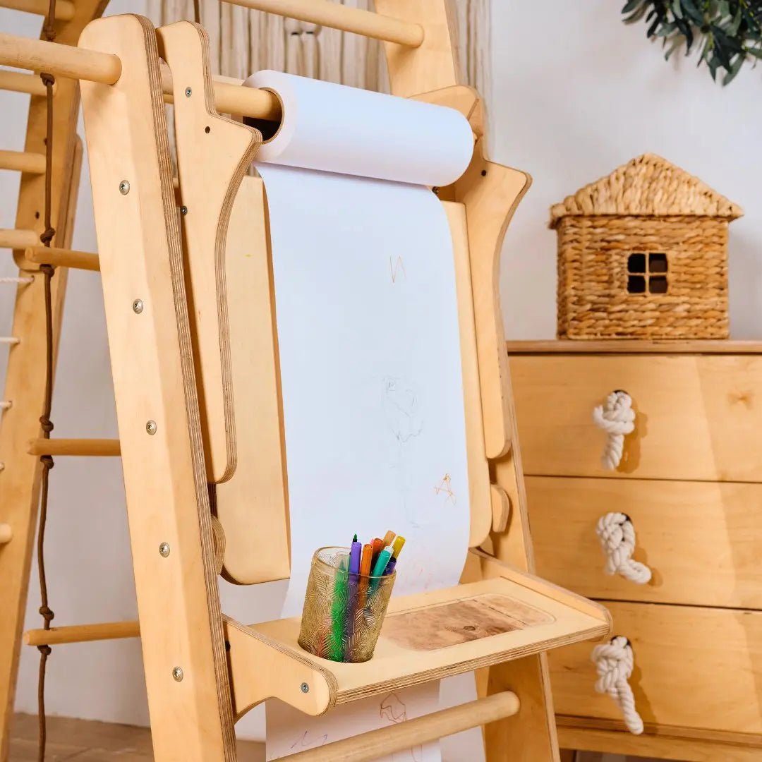 Art Addition to the Triangle Ladder wooden ladder accessory with paper roll and pencil cup by Goodevas on Tampa Home & Garden Store
