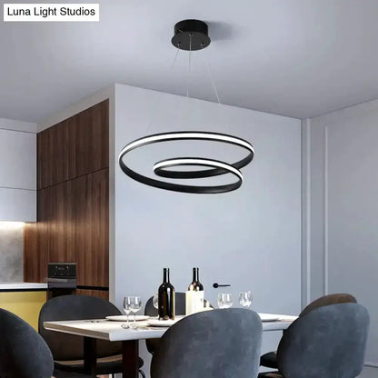 Art Deco Led Pendant Light Black and Gold Dining