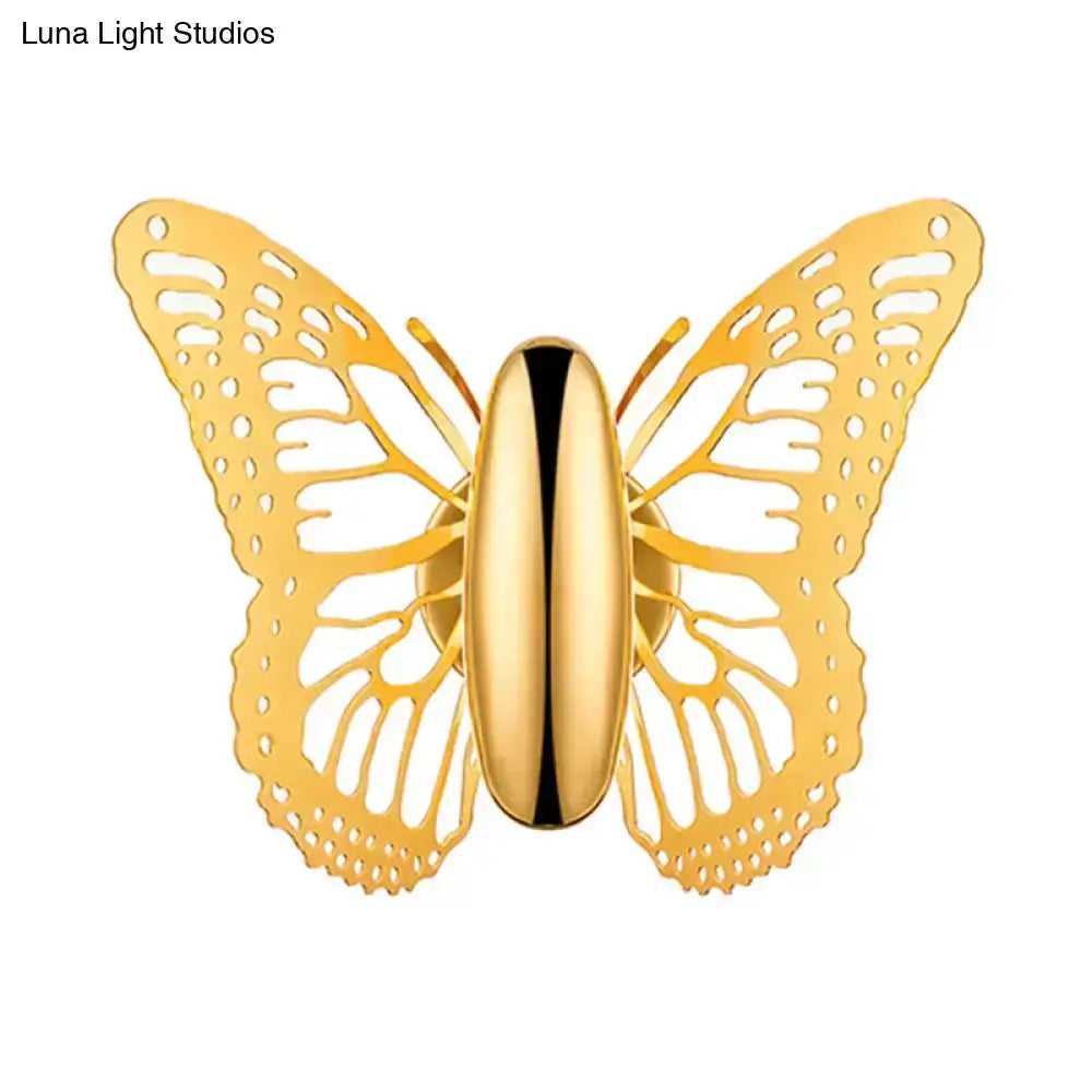 Art Deco Gold Butterfly and Wall Sconce Lamp