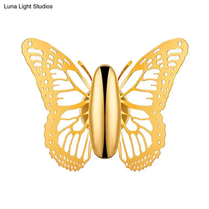 Art Deco Gold Butterfly and Wall Sconce Lamp
