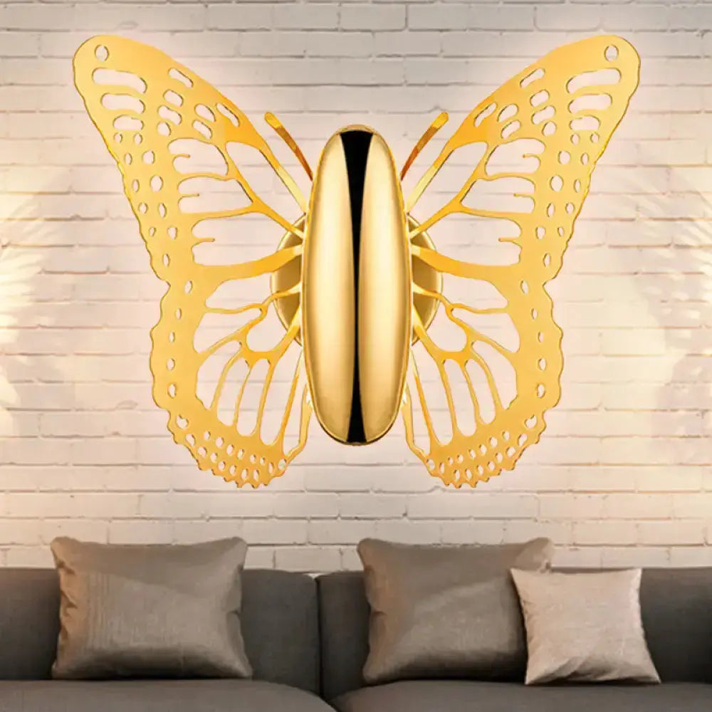 Art Deco Gold Butterfly and Wall Sconce Lamp