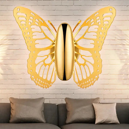 Art Deco Gold Butterfly and Wall Sconce Lamp