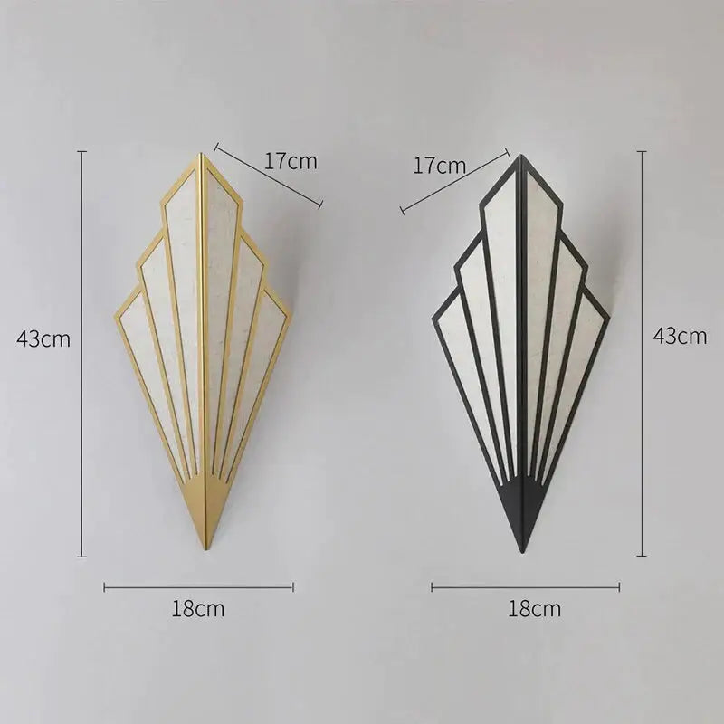 Gold Diamond Wall Light wall sconce pair in gold and black finishes, 43cm tall 18cm wide Decorbites on Tampa Home & Garden Store
