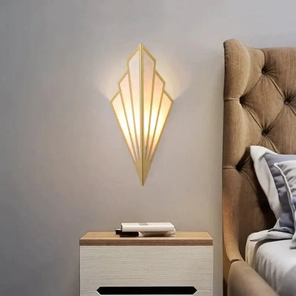 Gold Diamond Wall Light wall sconce in gold geometric panels by Decorbites, Home & Garden on Tampa Home & Garden Store
