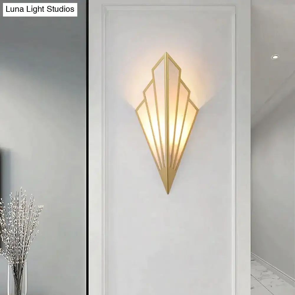 Gold Diamond Wall Light wall sconce in gold finish with segmented art-deco design by Decorbites on Tampa Home & Garden Store