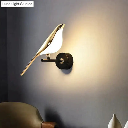 Gold Crystal Swan Art Deco Wall Lamp by Decorbites, gold swan wall light with black mount on Tampa Home & Garden Store