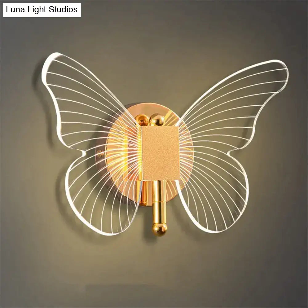 Gold Crystal Swan Art Deco Wall Lamp butterfly-wing wall light Decorbites on Tampa Home & Garden Store