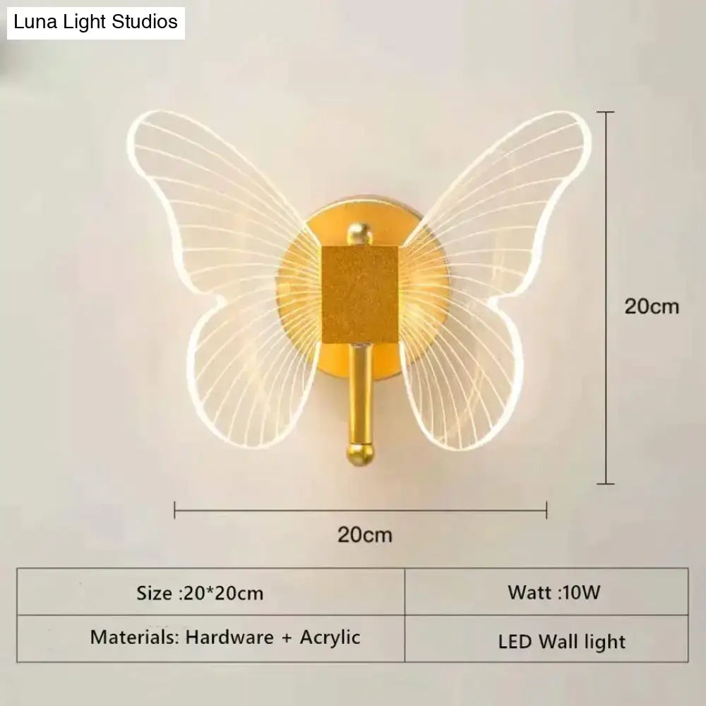 Gold Crystal Swan Art Deco Wall Lamp butterfly-wing wall light, gold hardware, 10W LED Decorbites on Tampa Home & Garden Store