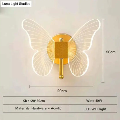Gold Crystal Swan Art Deco Wall Lamp butterfly-wing wall light, gold hardware, 10W LED Decorbites on Tampa Home & Garden Store