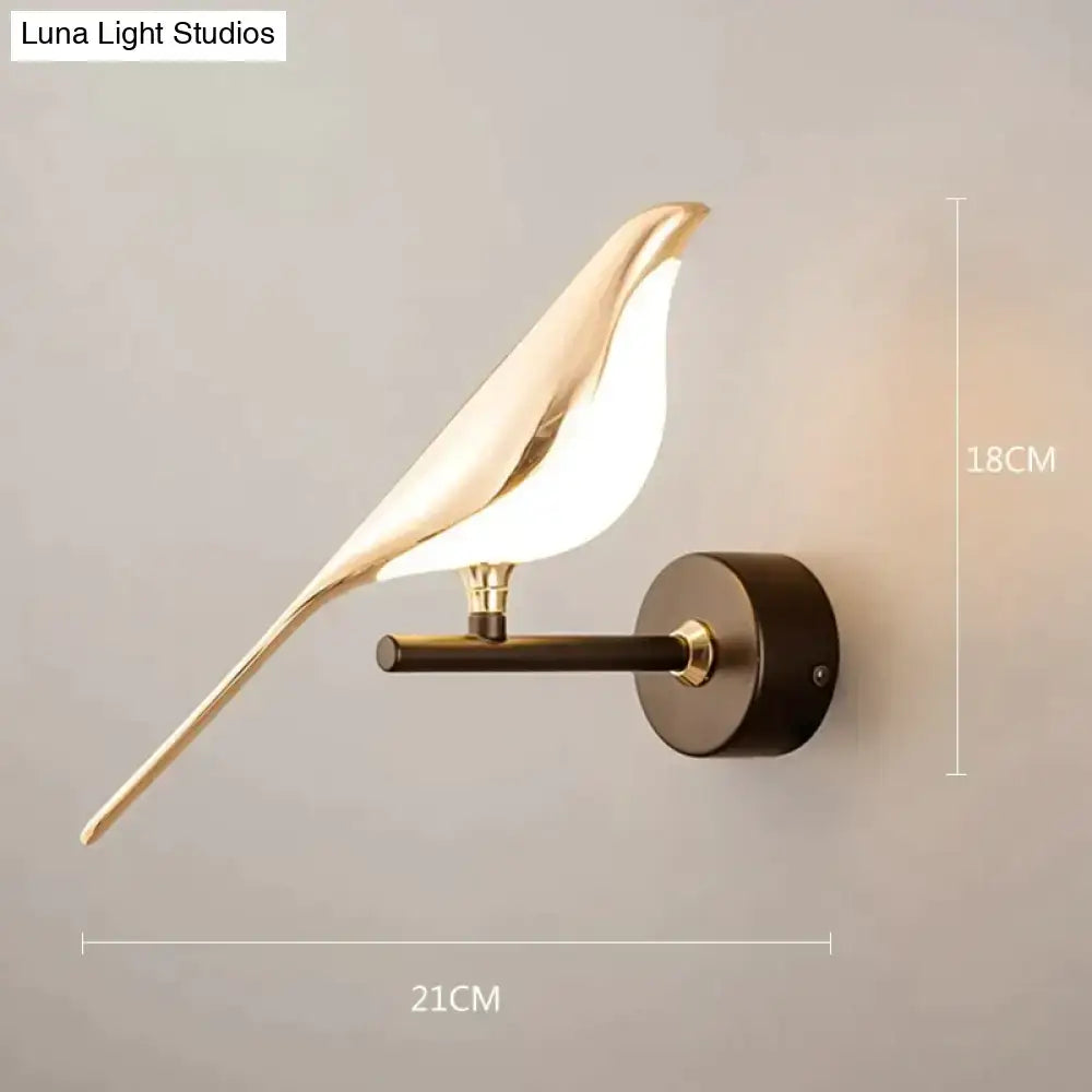 Gold Crystal Swan Art Deco Wall Light by Decorbites; brass arm, backplate, 21cm wide, 18cm high on Tampa Home & Garden Store