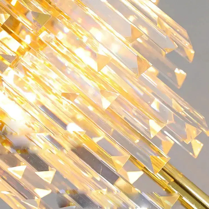 Art Deco Golden Crystal Marble Led Floor Lamp