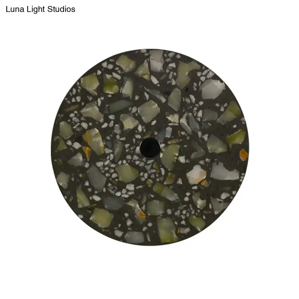 Terrazzo LED wall light round disc by Decorbites with mounting hole on Tampa Home & Garden Store
