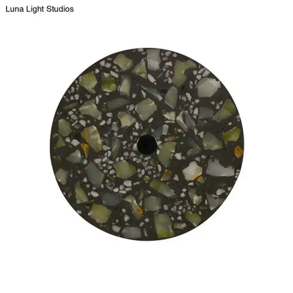 Terrazzo LED wall light round disc by Decorbites with mounting hole on Tampa Home & Garden Store