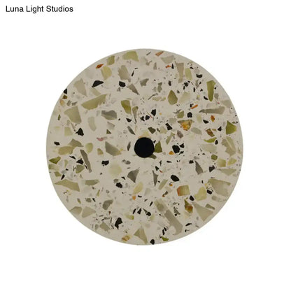 Terrazzo LED wall light round disc with speckled terrazzo surface central hole Decorbites on Tampa Home & Garden Store