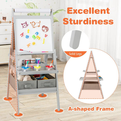 3 in 1 Art Easel for Kids with Chalkboard