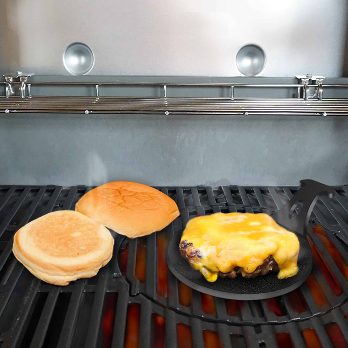 Arteflame 6" Burger Pucks - Grill Juicy Good Burgers with Arteflame Mini Griddles for BBQ Grills (set of 2) - Tampa soil911.com