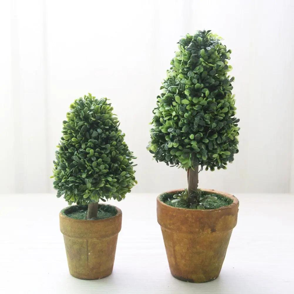 Artificial Heart Star Round Potted Bonsai Ornament