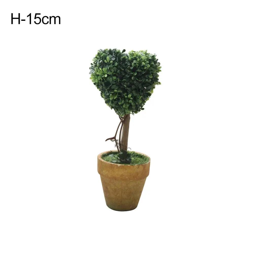 Artificial Heart Star Round Potted Bonsai Ornament