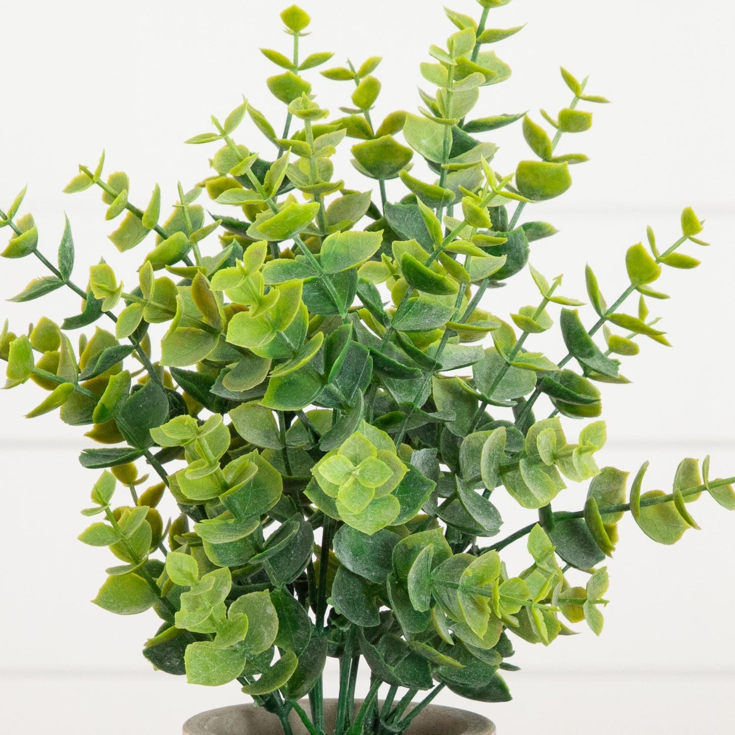 Nearly Natural 10in artificial eucalyptus in decorative planter, set of 3, green foliage on Tampa Home & Garden Store