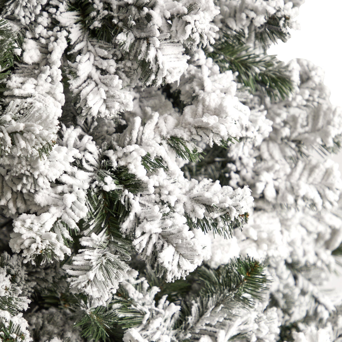 10' Flocked West Virginia Fir Christmas Tree with 1680 bendable branches on Tampa Home & Garden Store