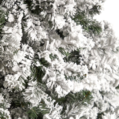 10' Flocked West Virginia Fir Christmas Tree with 1680 bendable branches on Tampa Home & Garden Store
