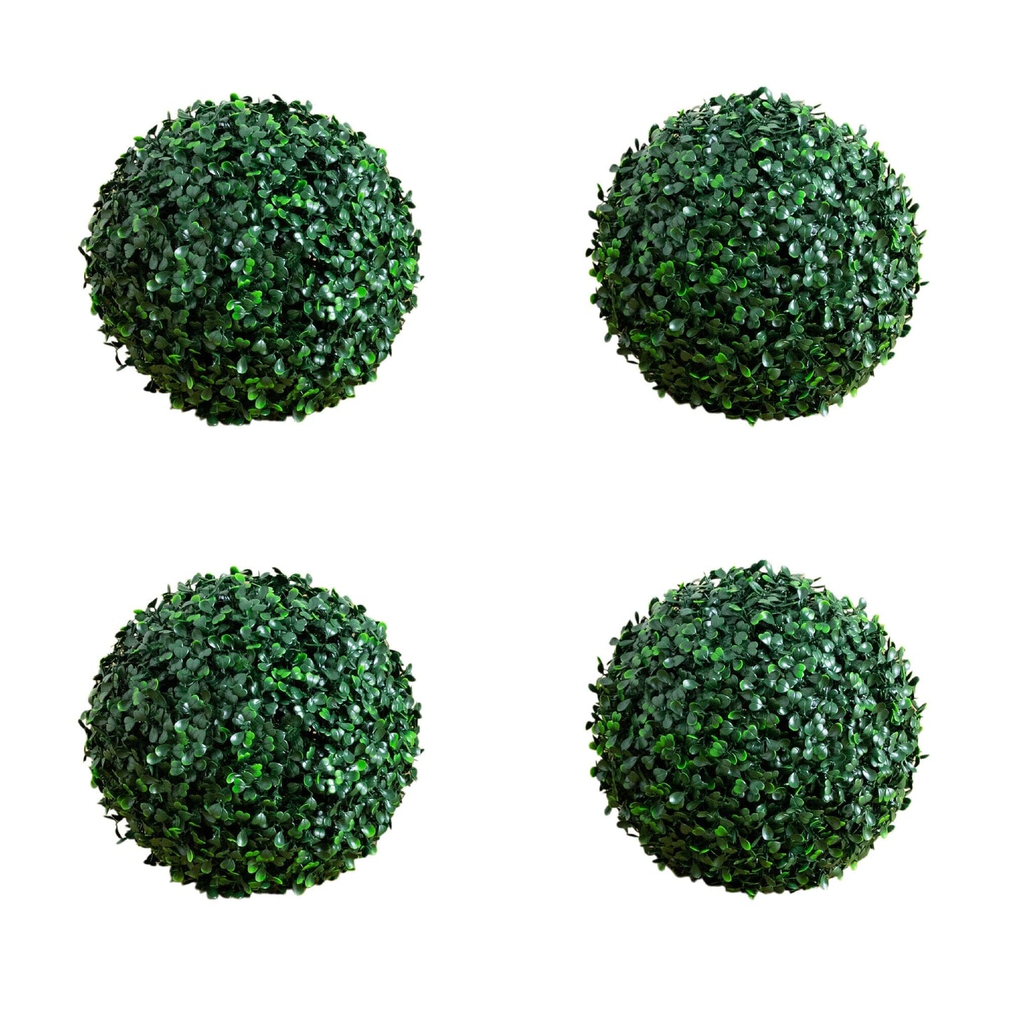 Artificial boxwood balls 8in green UV-resistant indoor/outdoor set of 4 on Tampa Home & Garden Store
