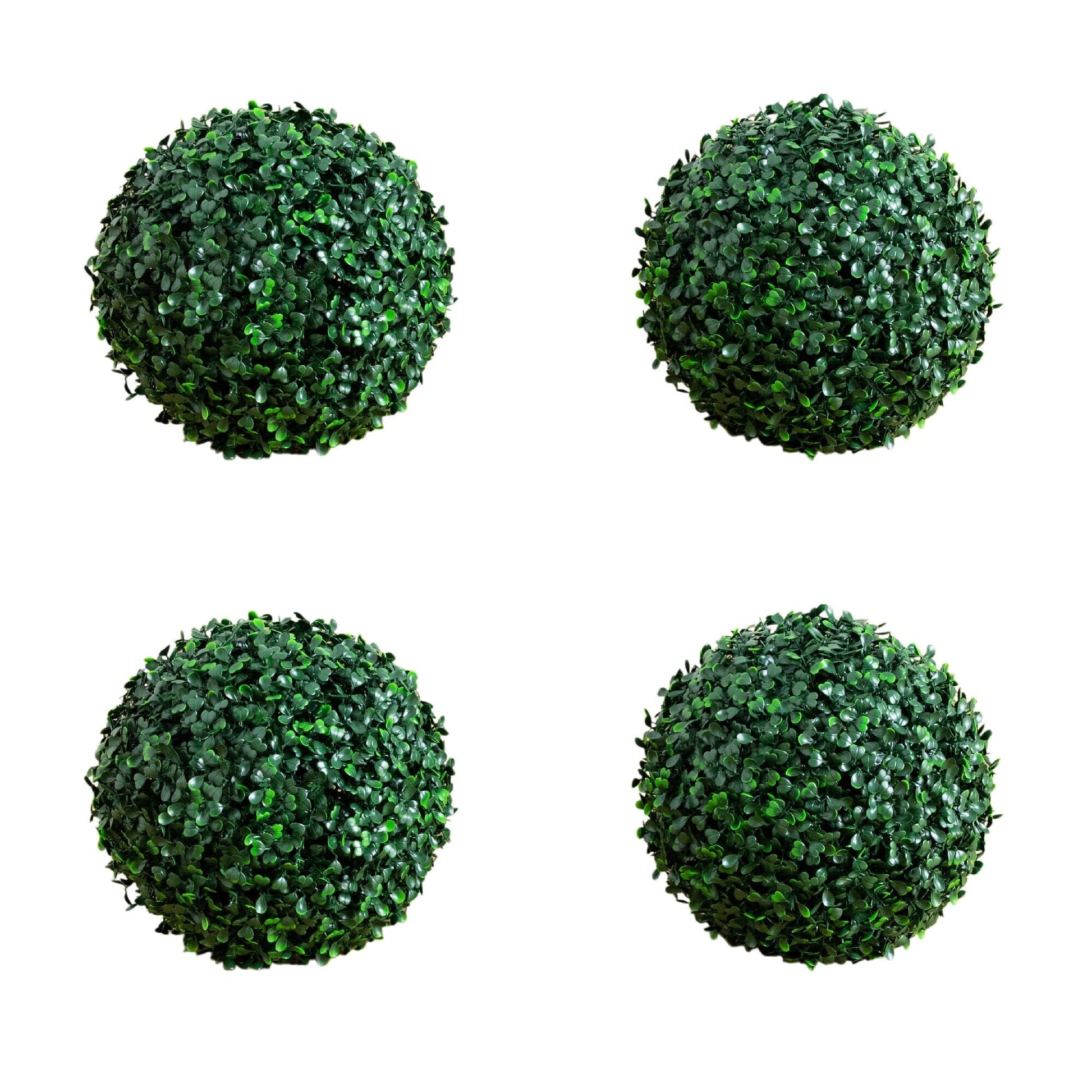 Artificial boxwood balls 8in green UV-resistant indoor/outdoor set of 4 on Tampa Home & Garden Store