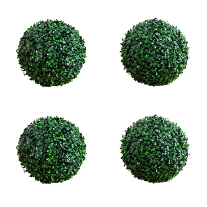 Artificial boxwood balls 8in green UV-resistant indoor/outdoor set of 4 on Tampa Home & Garden Store
