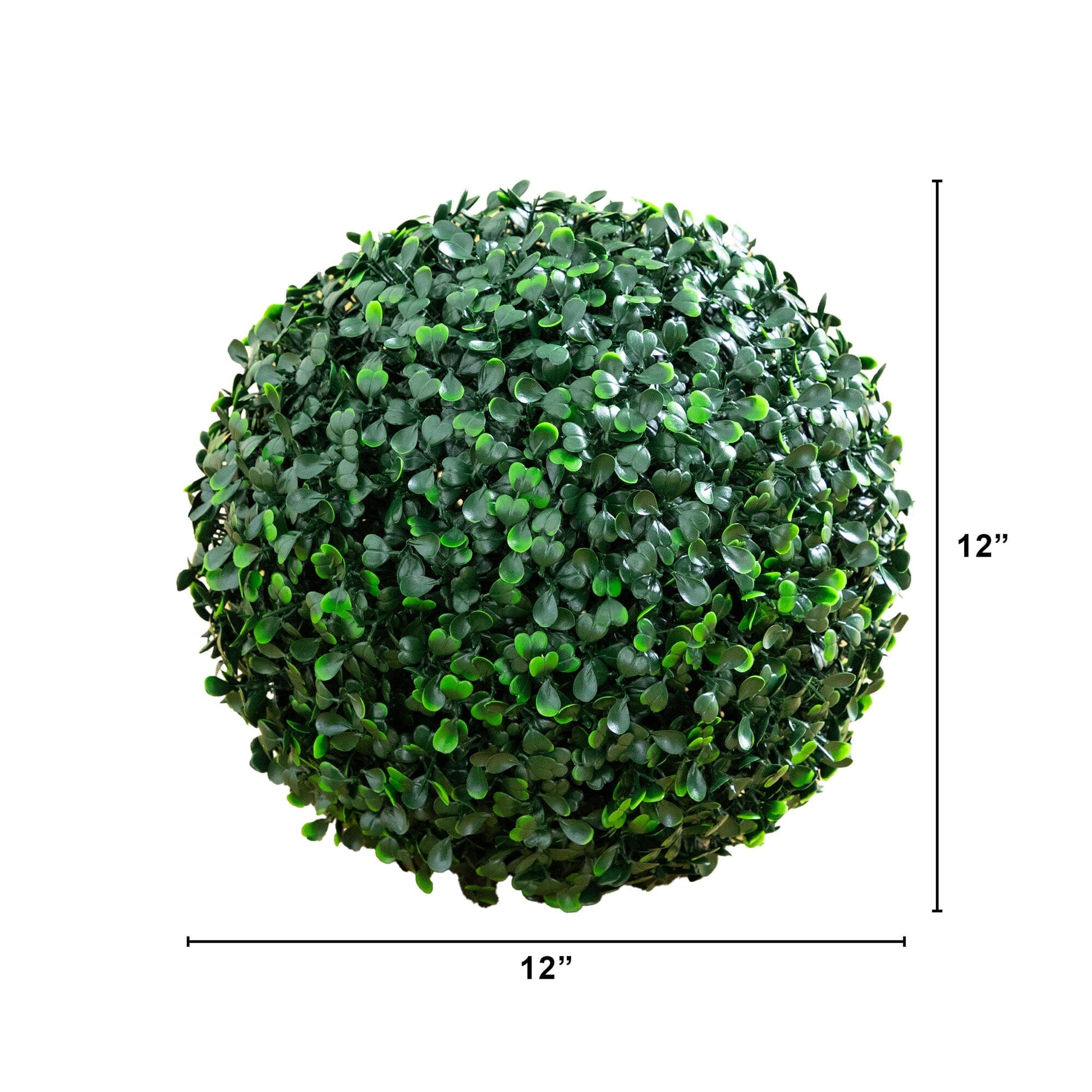 Nearly Natural 12-inch UV-resistant artificial boxwood ball topiary set of 2 indoor outdoor on Tampa Home & Garden Store