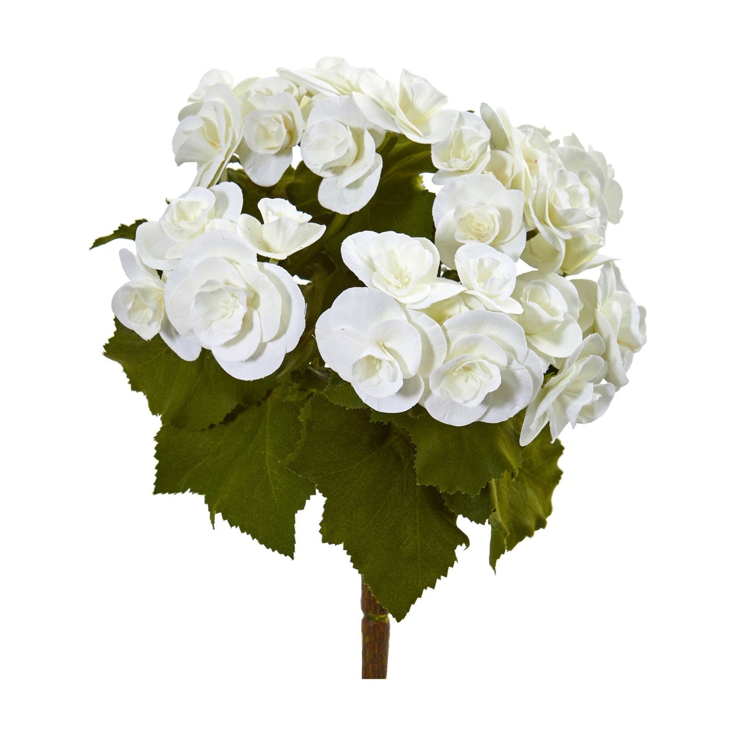 Flor artificial de begonia de 28 cm (juego de 4)