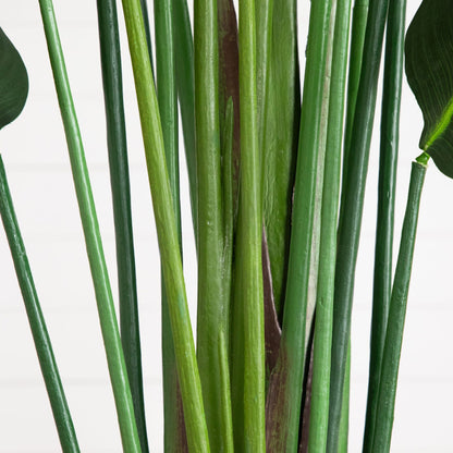 11' Artificial Traveler's Palm Tree by Nearly Natural close-up of green stems on Tampa Home & Garden Store