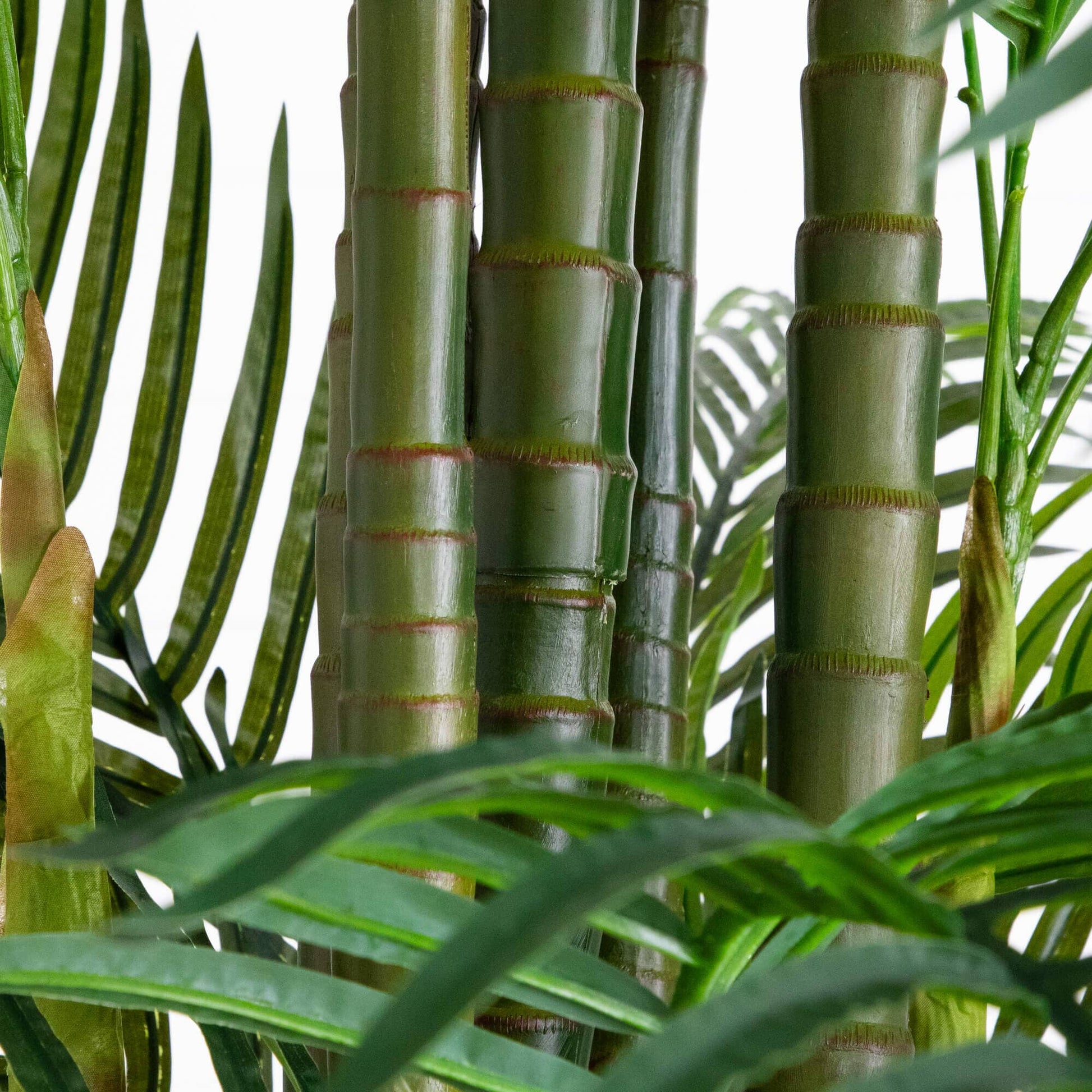 11' Areca palm tree, UV resistant artificial unit with multiple green trunks by Nearly Natural on Tampa Home & Garden Store